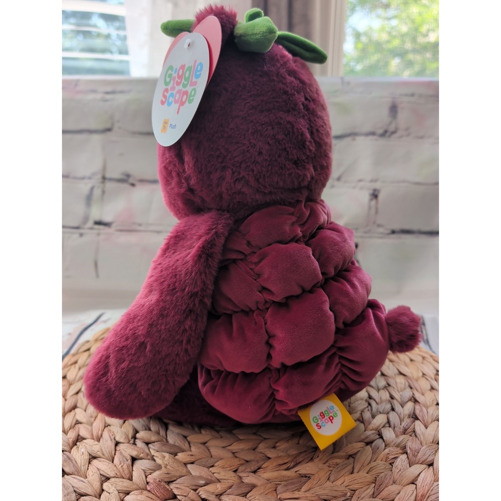 12" Raspbeary Raspberry Plush Stuffed Animal - Gigglescape™ NWT - Picture 4 of 11